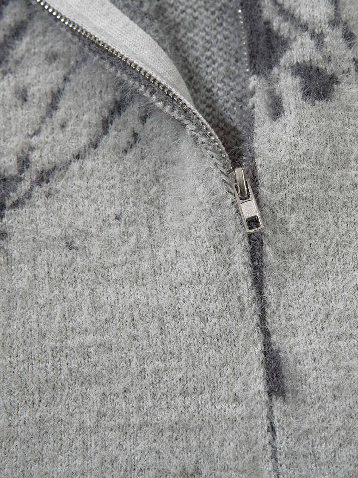 Thesupermade Butterfly Jacquard  Knit Mock Neck Sweater - Image 5