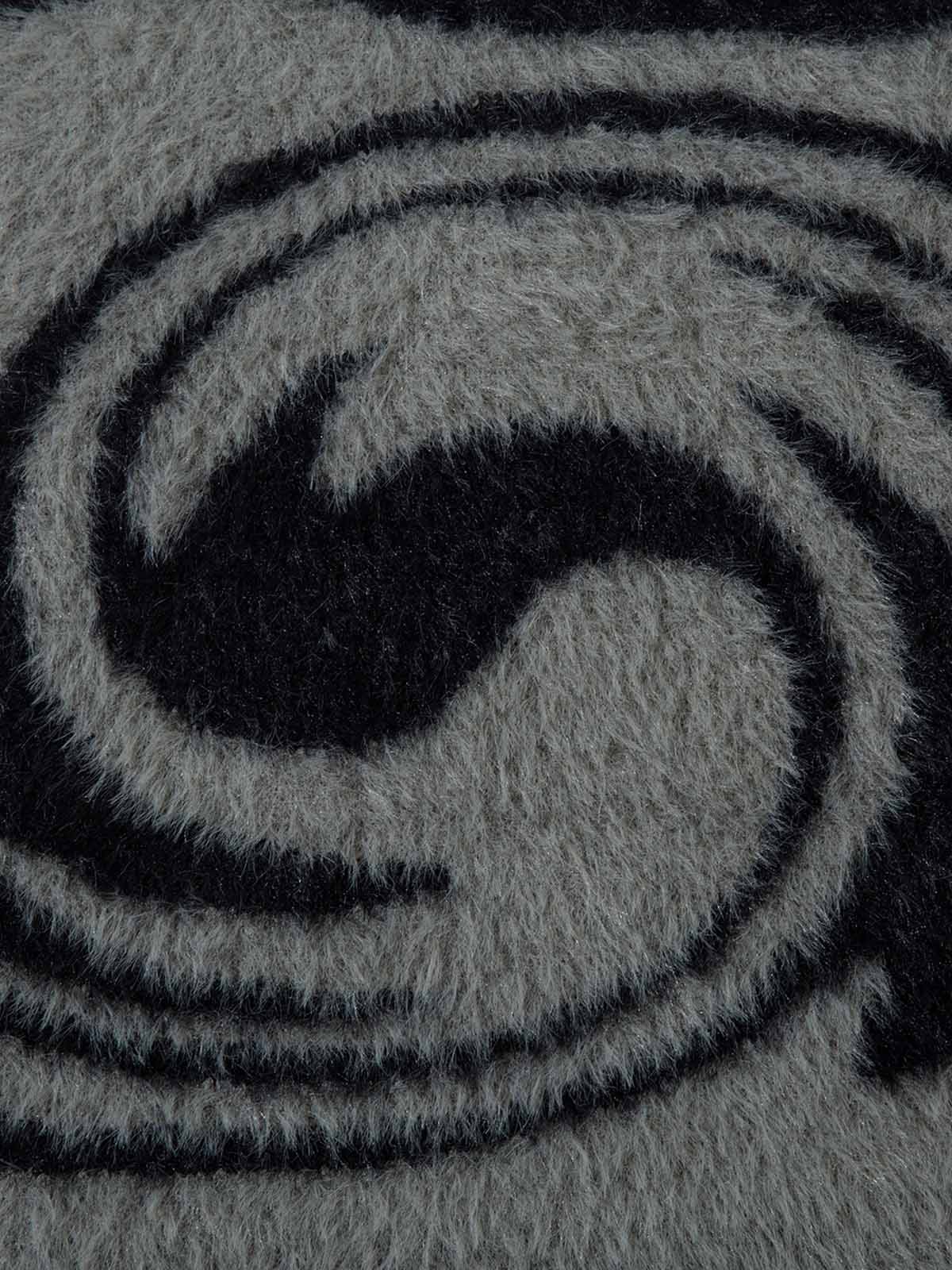 Thesupermade Stand Collar Striped Zip Up Fleece Sweater - Image 4