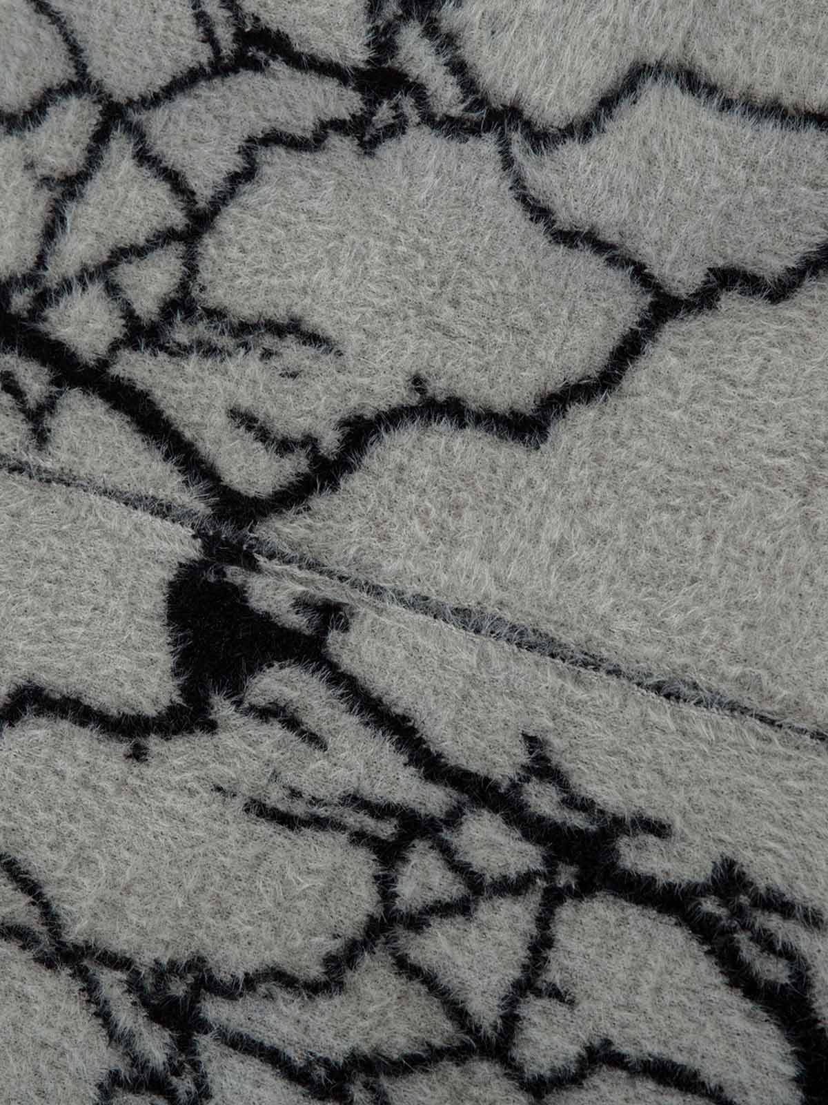 Thesupermade Lightning Graphic Imitation Mink Fur Zip Up Sweater - Image 7