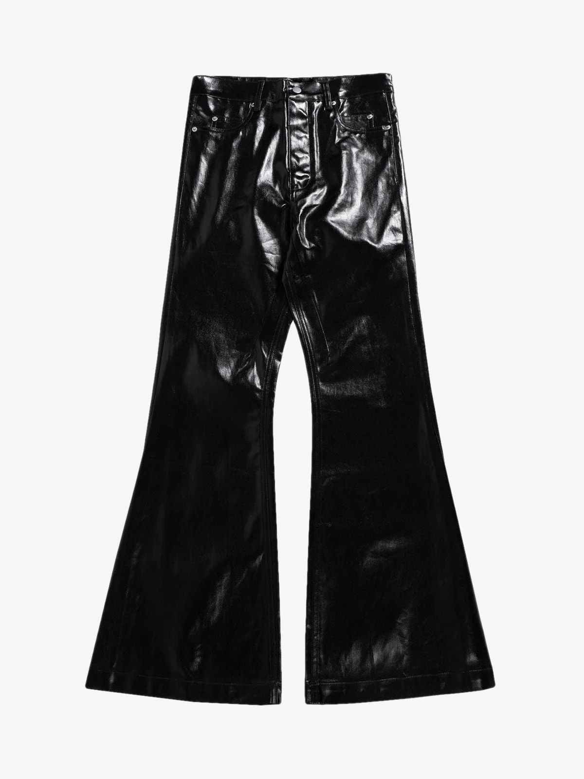 Thesupermade Glossy Patent Leather Flare Pants - 2396 - Image 6