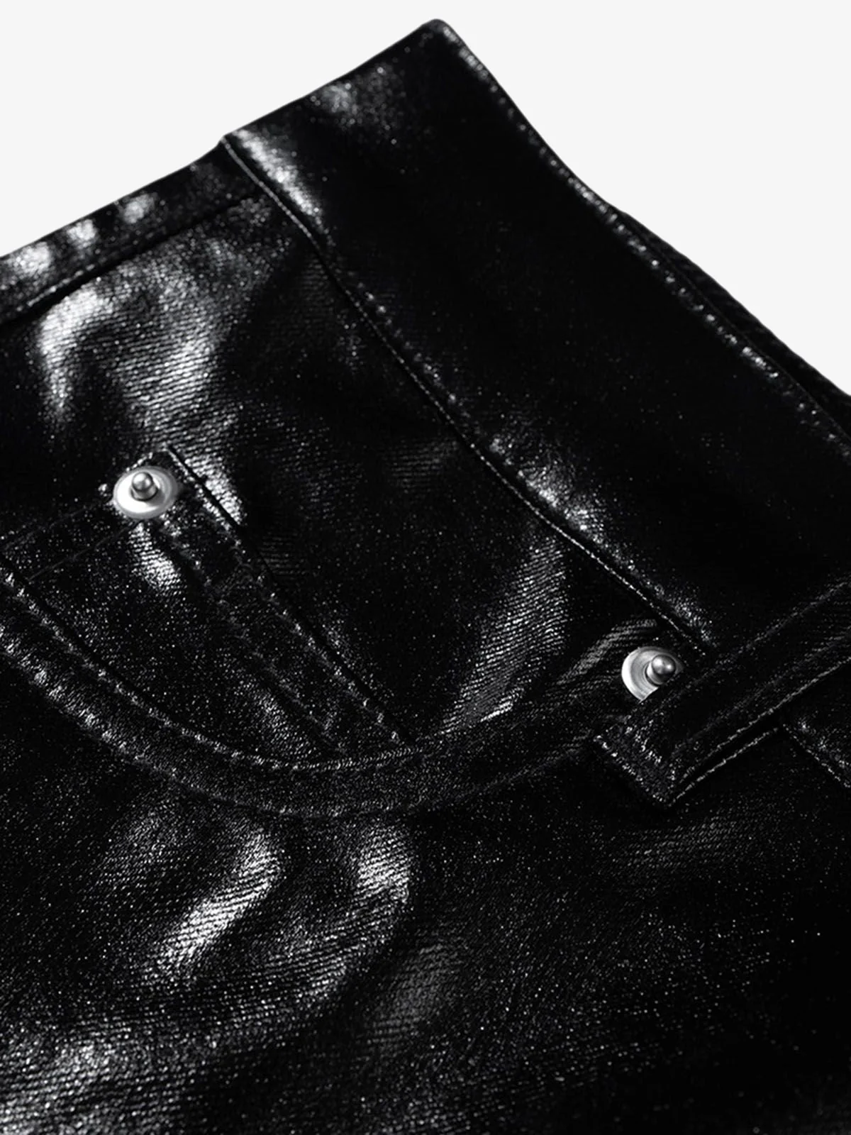 Thesupermade Glossy Patent Leather Flare Pants - 2396 - Image 7