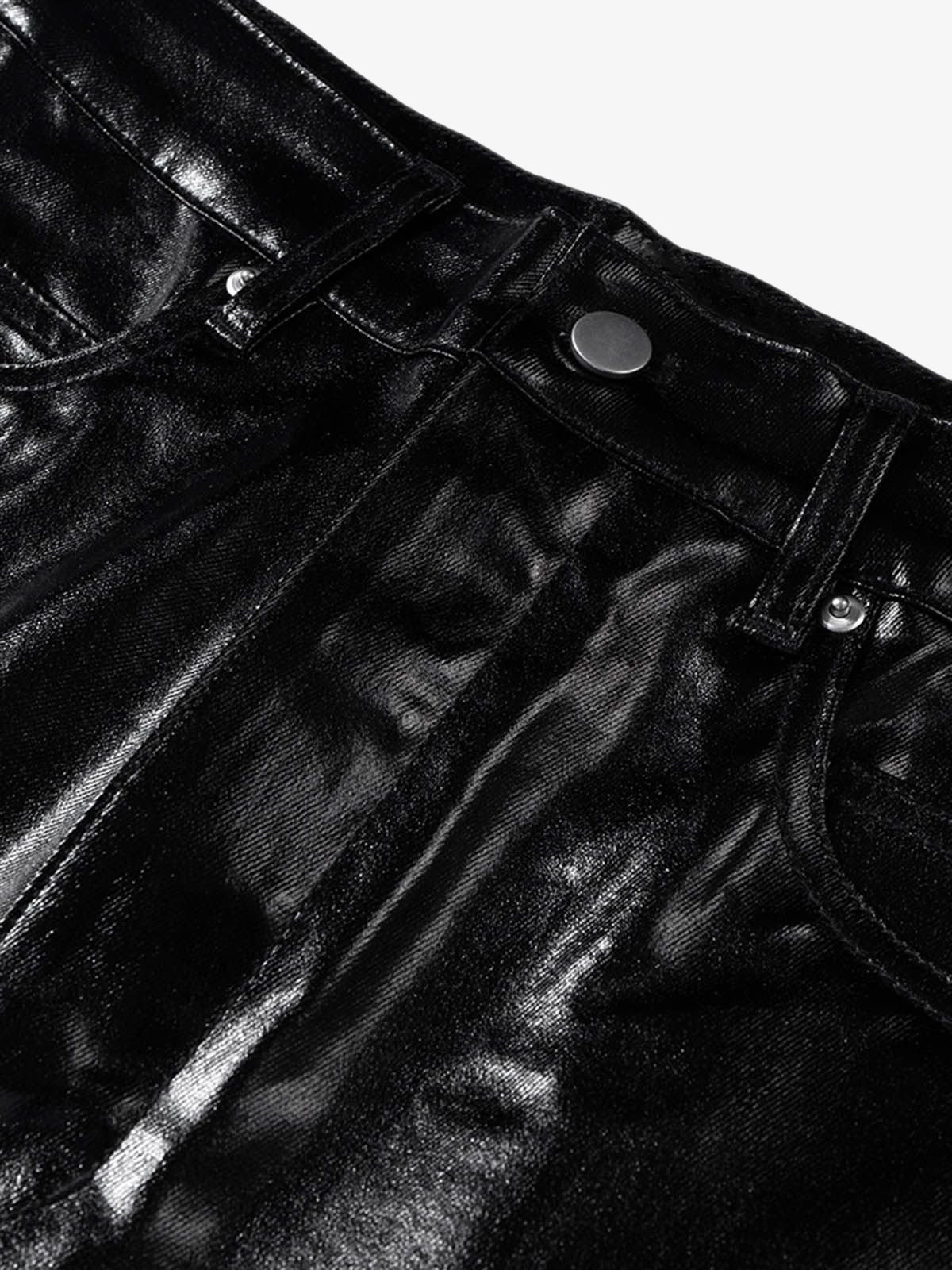 Thesupermade Glossy Patent Leather Flare Pants - 2396 - Image 9