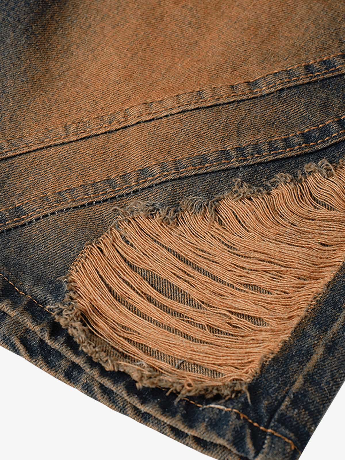 Thesupermade High Street Ripped Denim Shorts - Image 5