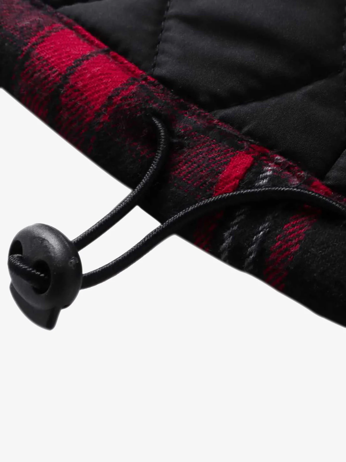 Thesupermade Dark Plaid Hooded Quilted Jacket - Image 6