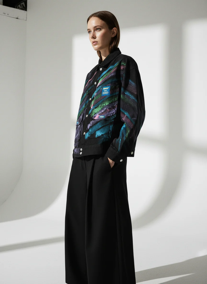 Thesupermade Hip-hop Hand-painted Graffiti Denim Jacket - 2010 - Image 5