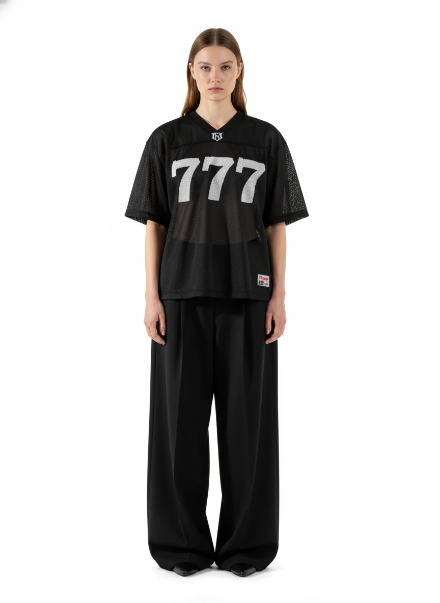 Jersey Letter Print Quick Dry V-neck T-shirt - 2389 - Image 3