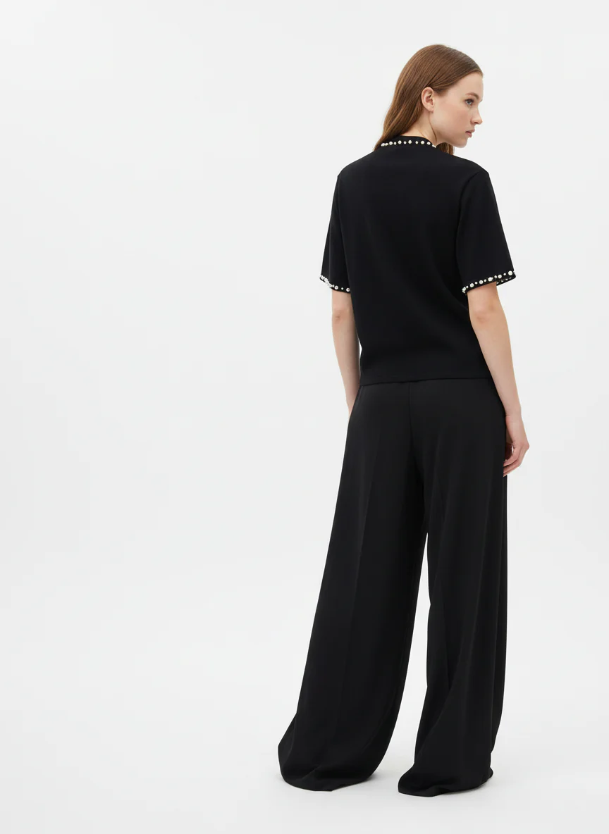 Jersey Letter Print Quick Dry V-neck T-shirt - 2389 - Image 5