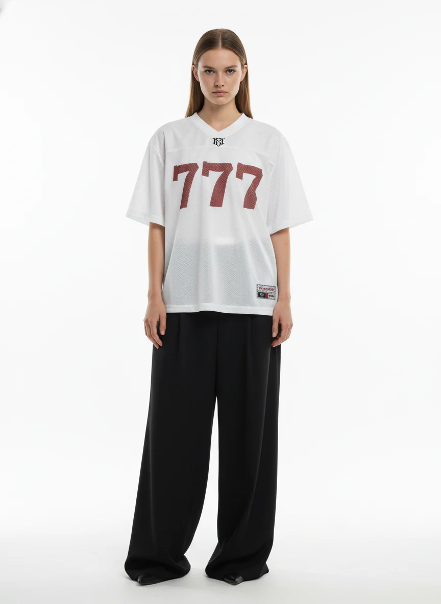 Jersey Letter Print Quick Dry V-neck T-shirt - 2389 - Image 6