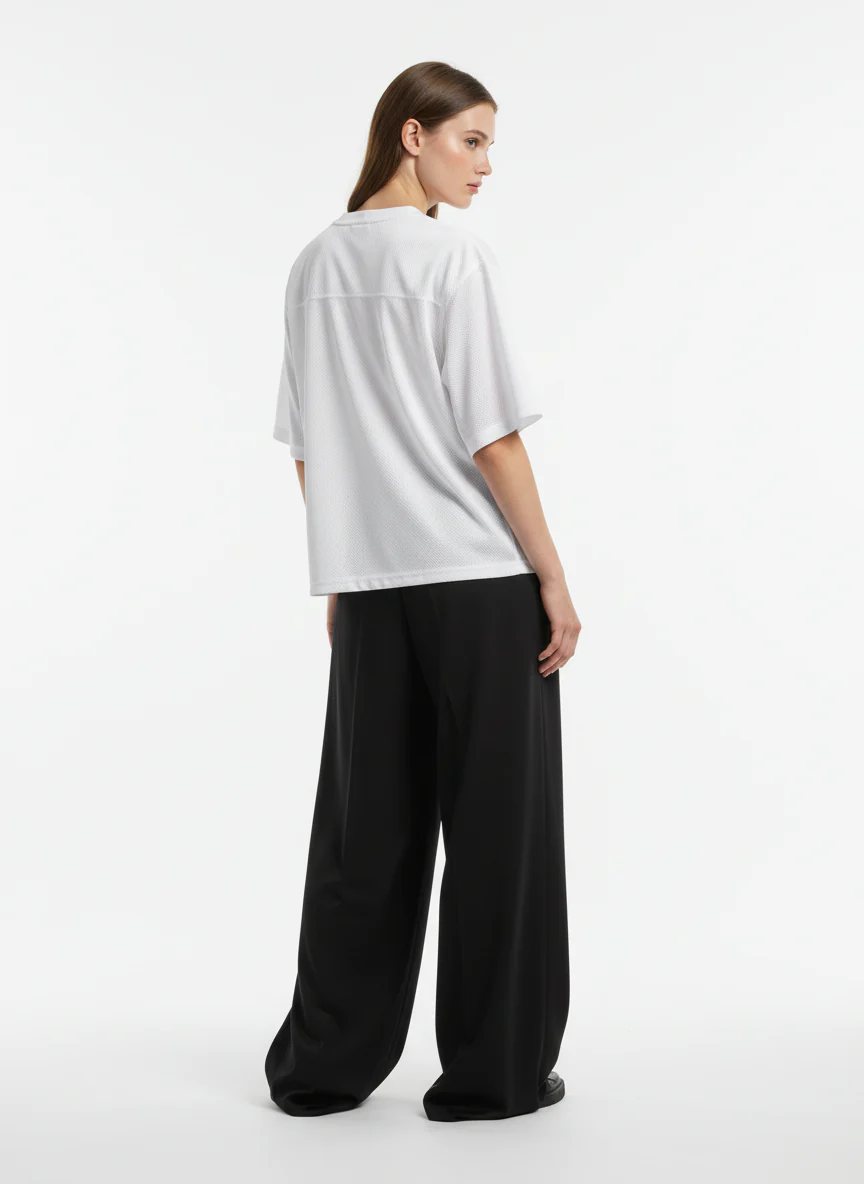 Jersey Letter Print Quick Dry V-neck T-shirt - 2389 - Image 7