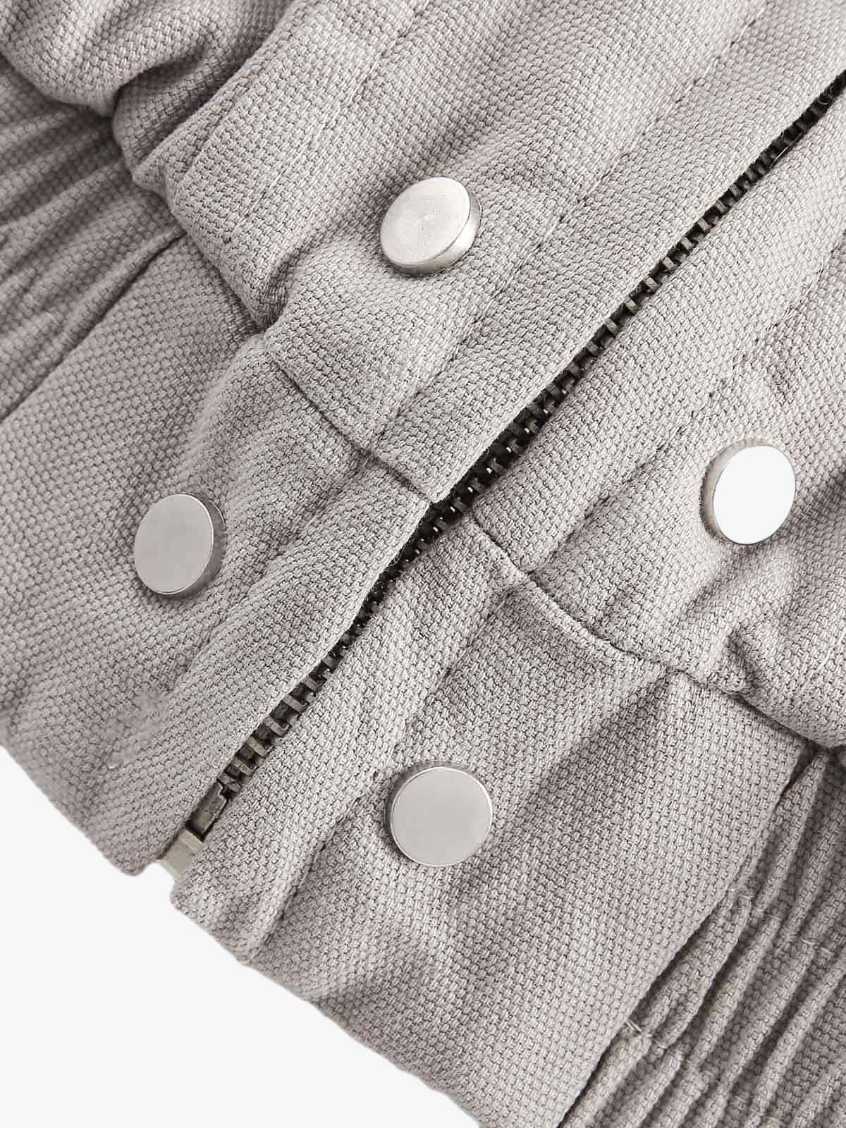 Spliced Fur Hooded Quilted Jacket - 2285 - Image 17