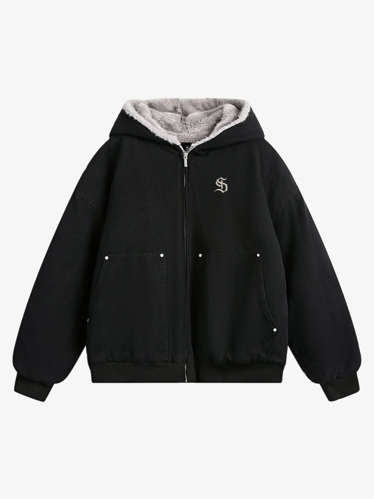 Thesupermade Fur Hooded Zip Up Quilted Jacket - 2510 - Image 10