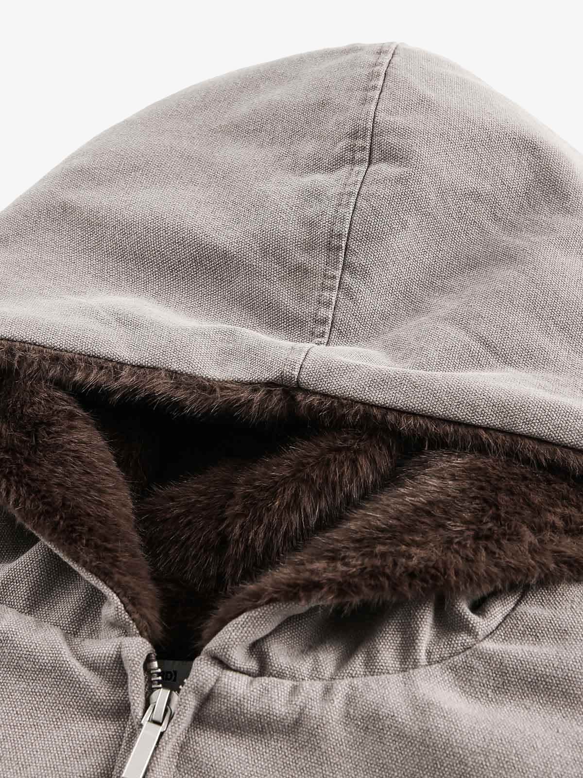 Thesupermade Fur Hooded Zip Up Quilted Jacket - 2510 - Image 13