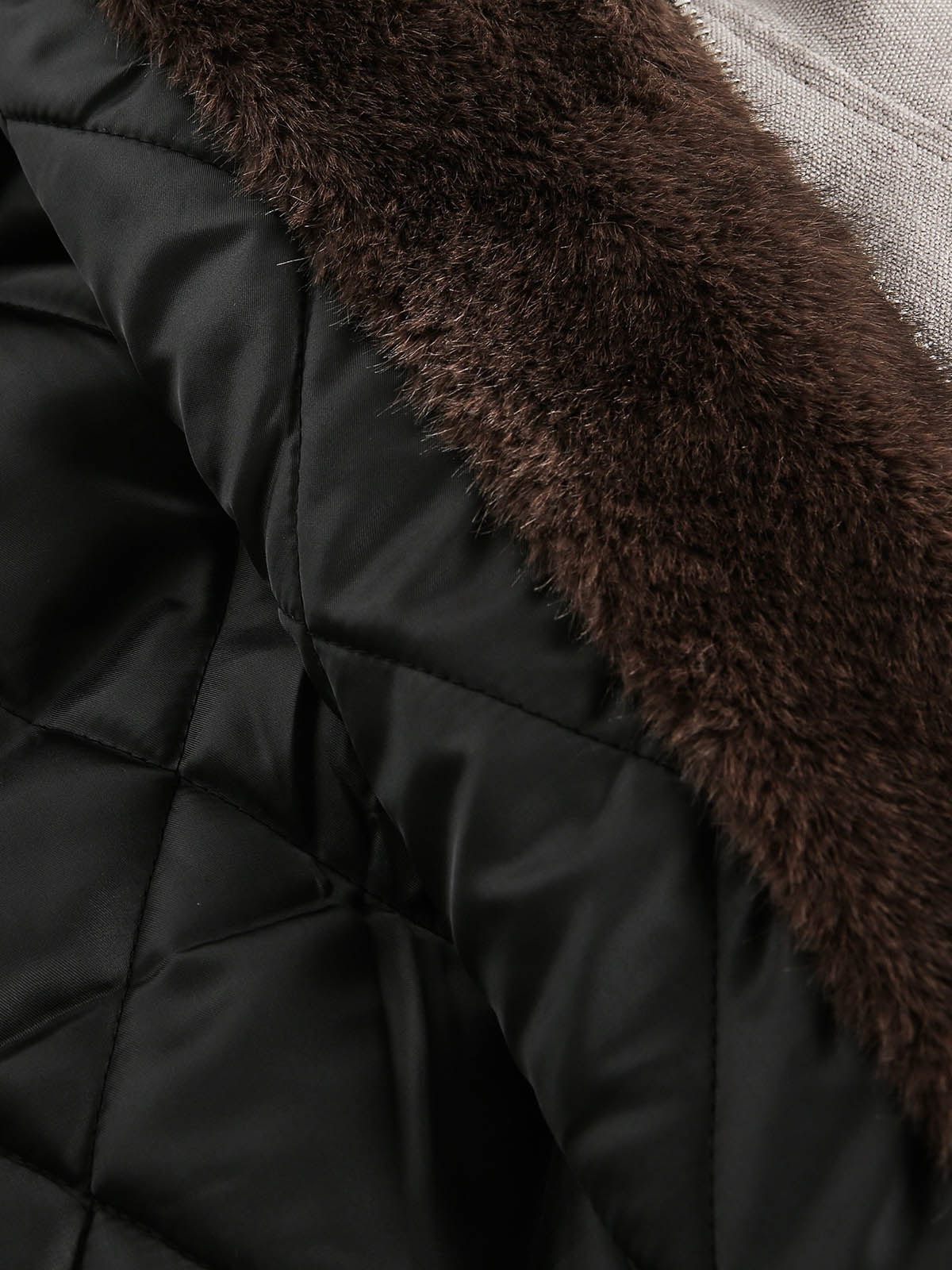 Thesupermade Fur Hooded Zip Up Quilted Jacket - 2510 - Image 16