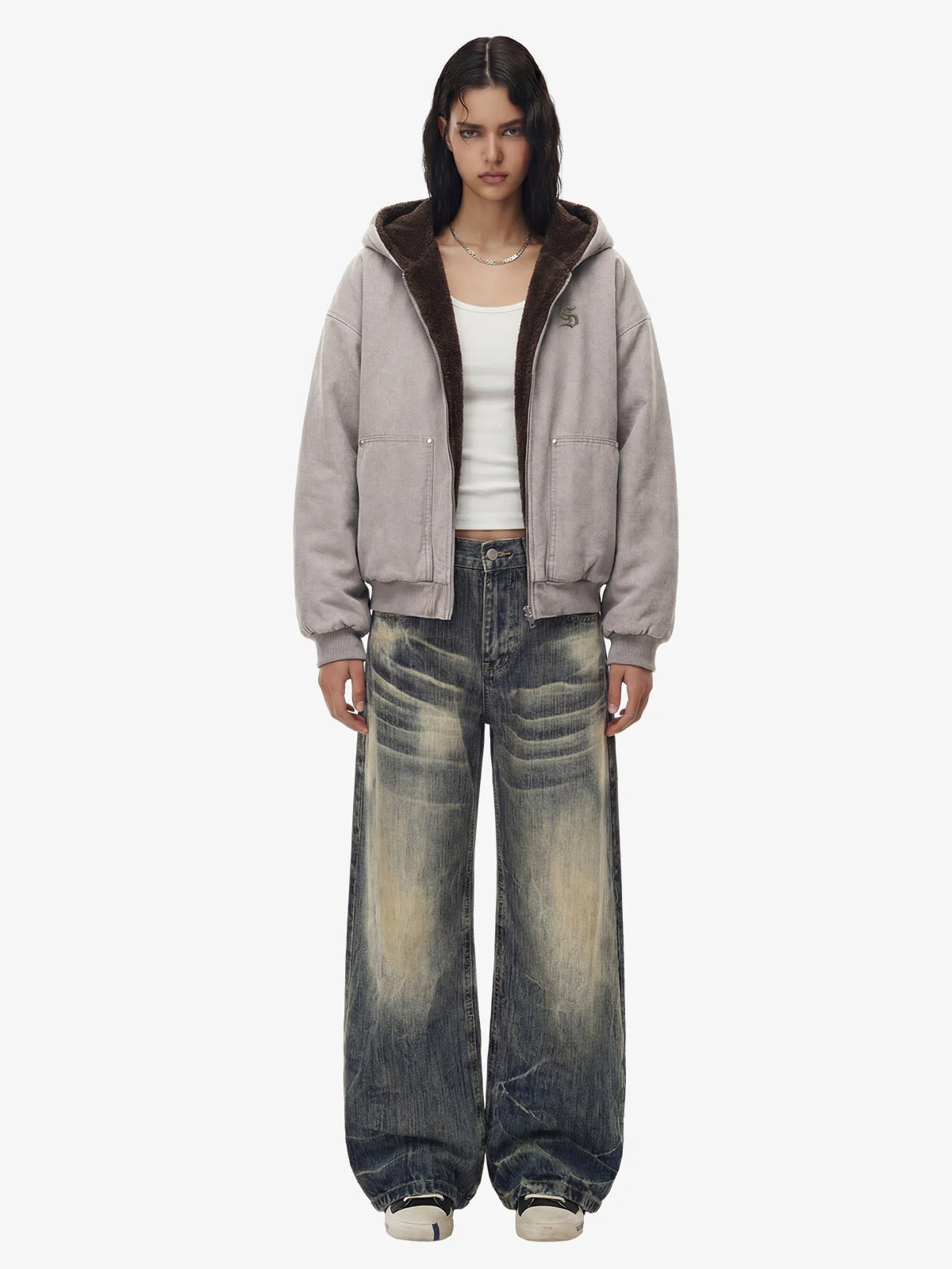 Thesupermade Fur Hooded Zip Up Quilted Jacket - 2510 - Image 5