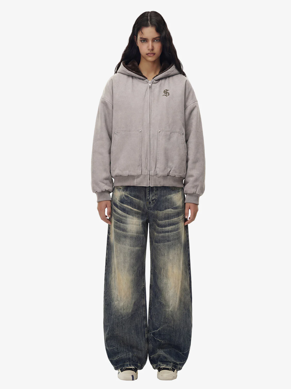 Thesupermade Fur Hooded Zip Up Quilted Jacket - 2510 - Image 6