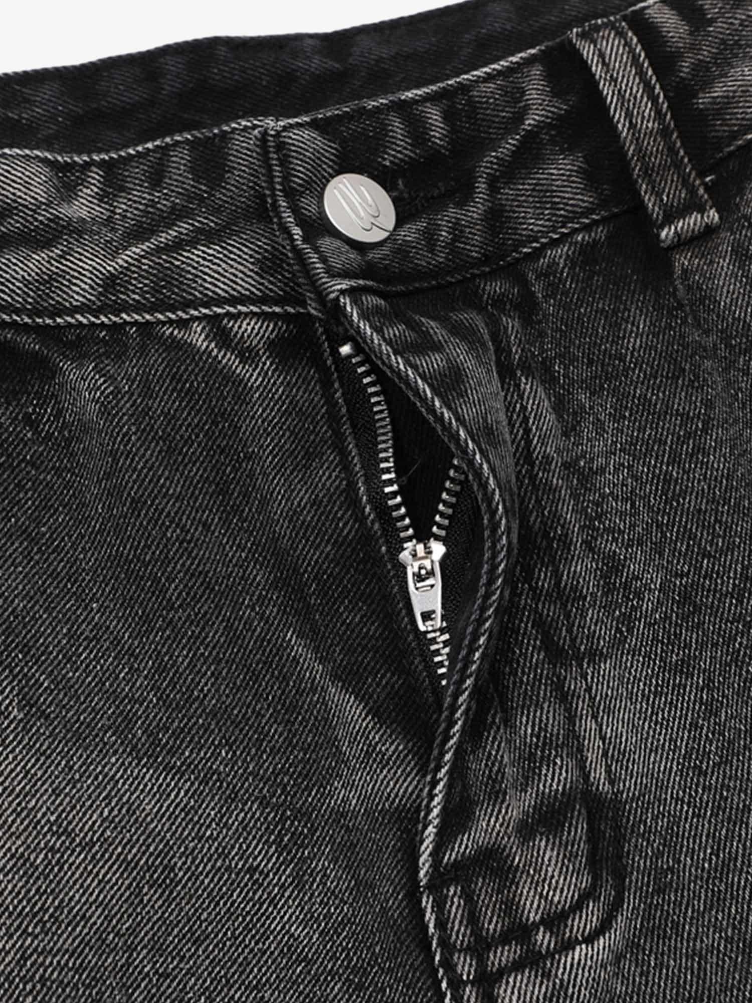 Thesupermade Raw Edge Patch Straight Jeans - Image 8