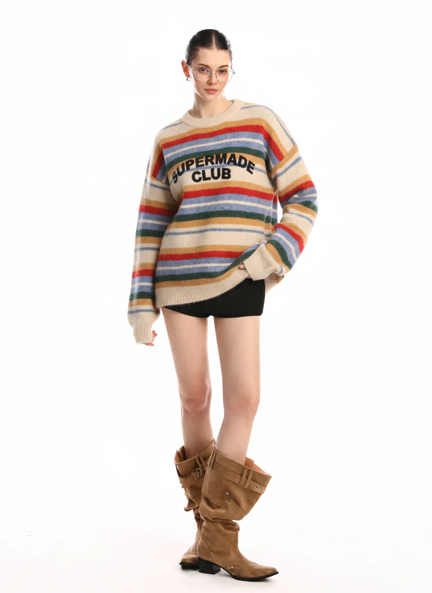 Thesupermade Vintage Striped Sweater - 2344 - Image 4