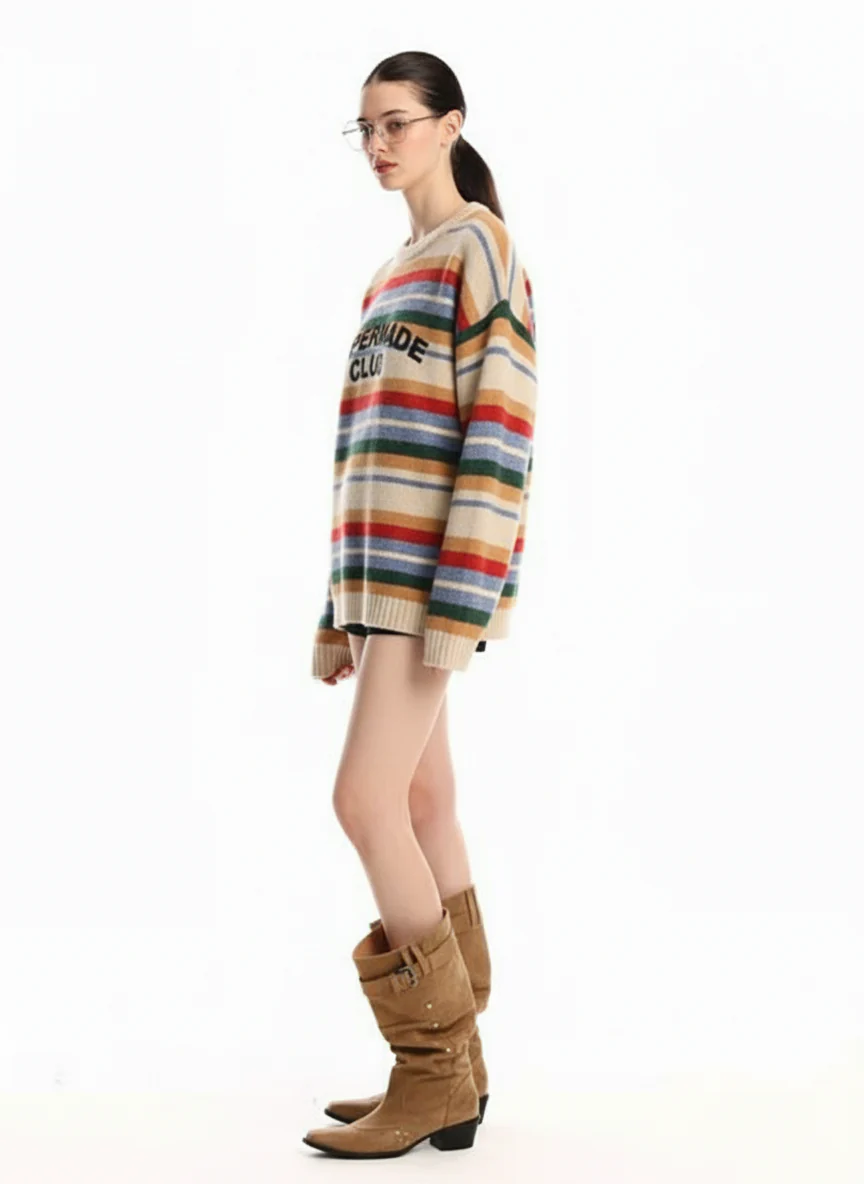 Thesupermade Vintage Striped Sweater - 2344 - Image 5
