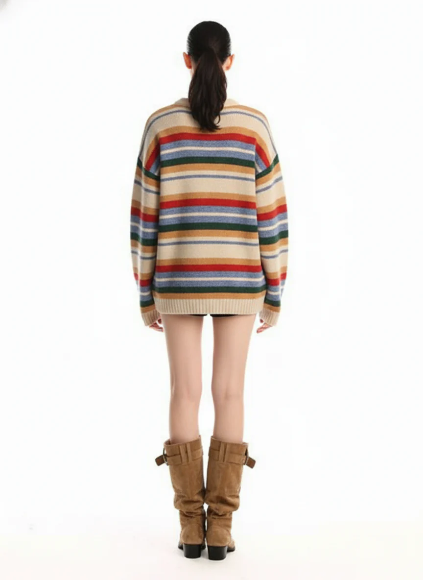 Thesupermade Vintage Striped Sweater - 2344 - Image 6
