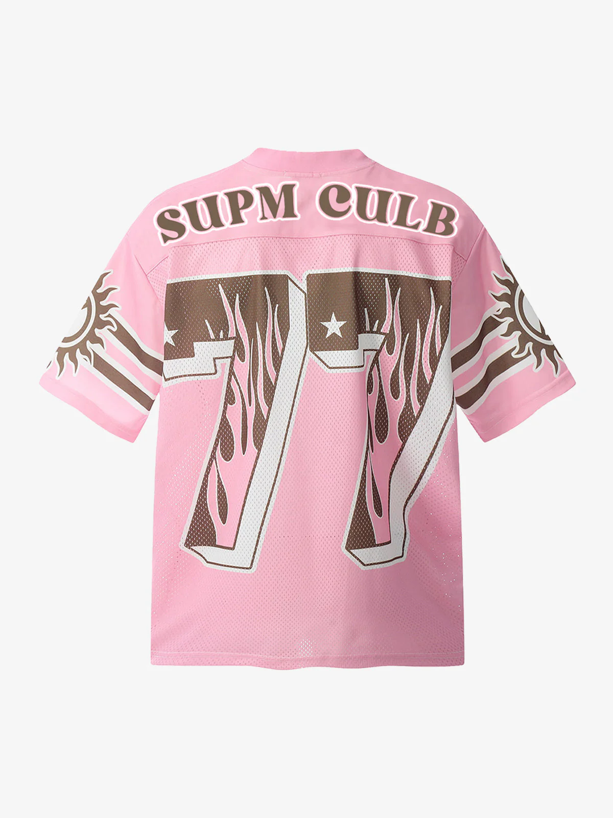 Pink Flame Print Jersey T-shirt - 2390 - Image 6