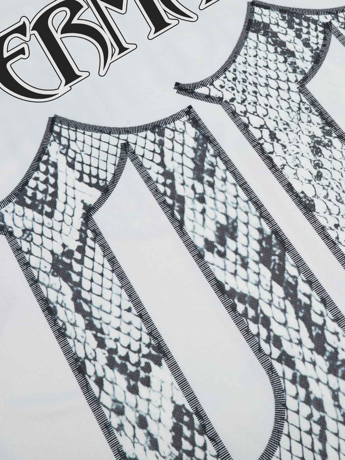 Jersey Style Snake Print T-Shirt - 2418 - Image 10