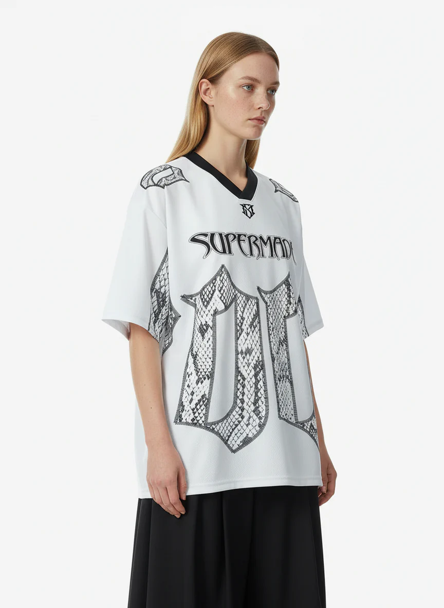 Jersey Style Snake Print T-Shirt - 2418 - Image 5