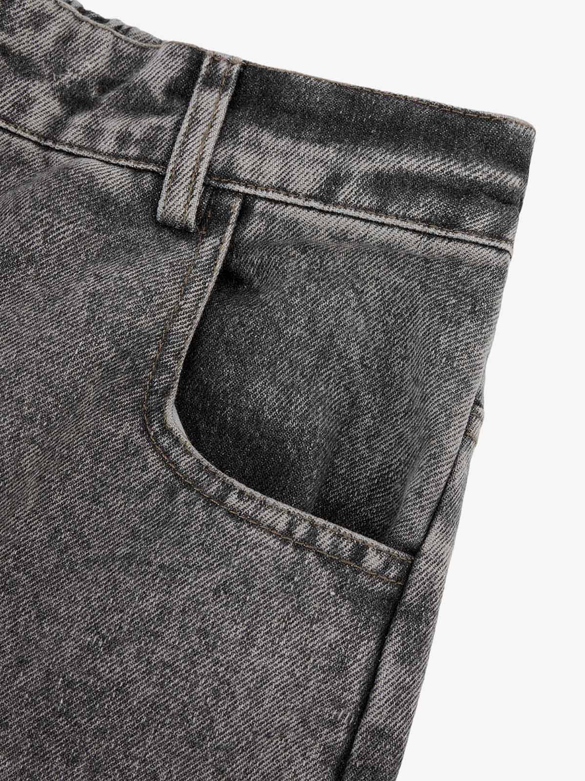 Thesupermade Street Stitching Multi-Pocket Workwear Washed Jeans - 2209 - Image 12