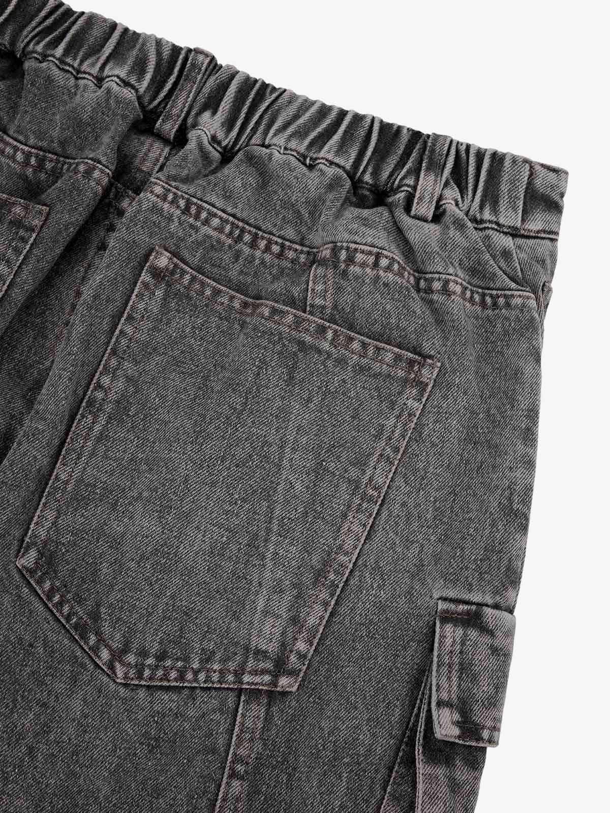 Thesupermade Street Stitching Multi-Pocket Workwear Washed Jeans - 2209 - Image 14