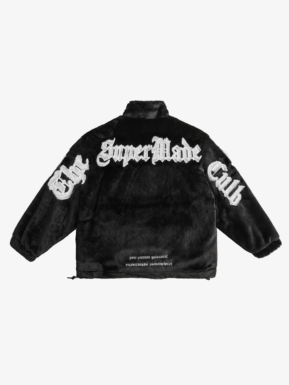 Thesupermade Street Letter Embroidered Fleece Jacket - 1838 - Image 8