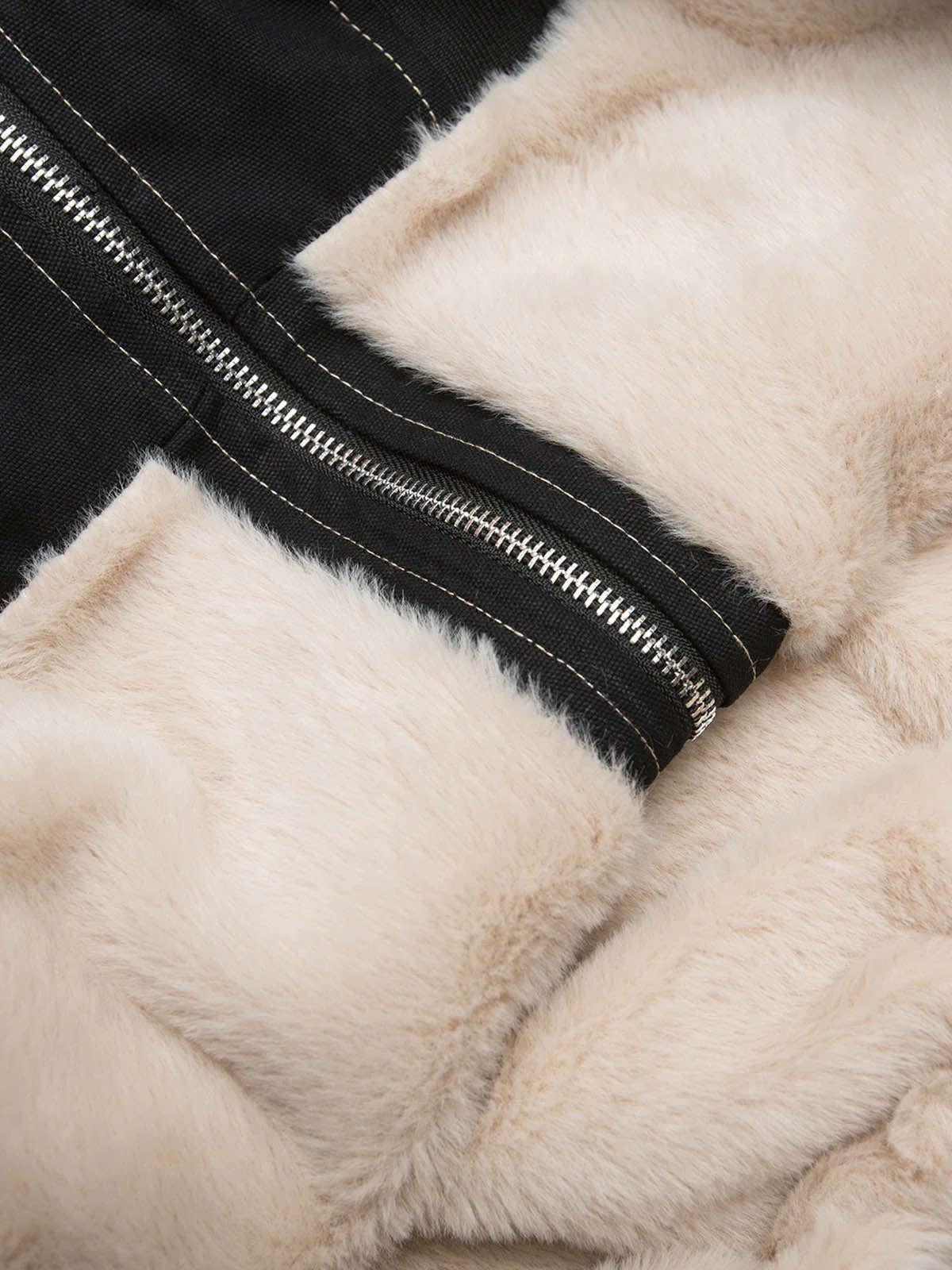 Faux Fur Lined Zip Up Hooded Bomber Jacket - Image 14