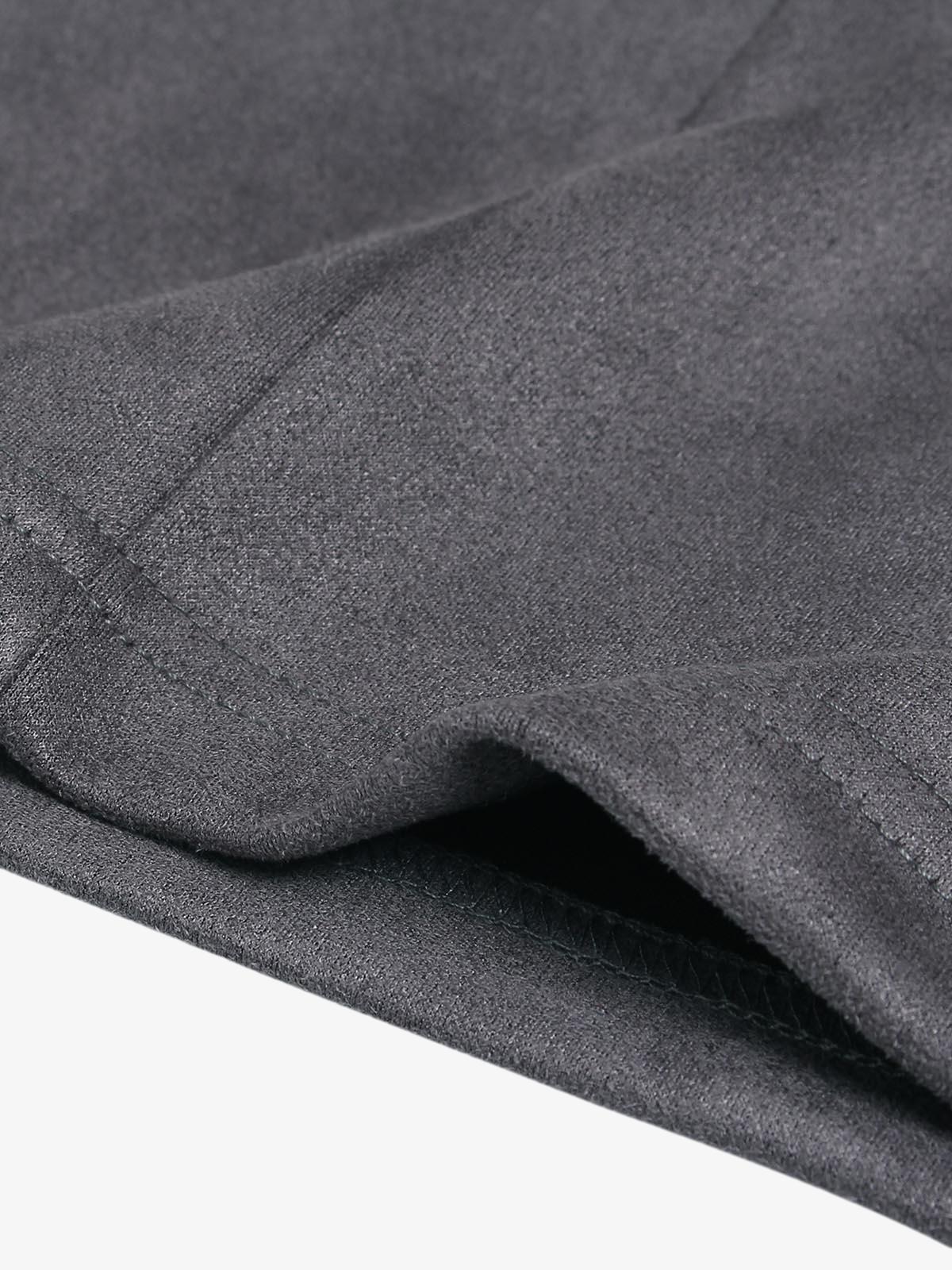 Suede Contrast Color Spliced Letter Embroidery Oversize T-shirt - 2462 - Image 26