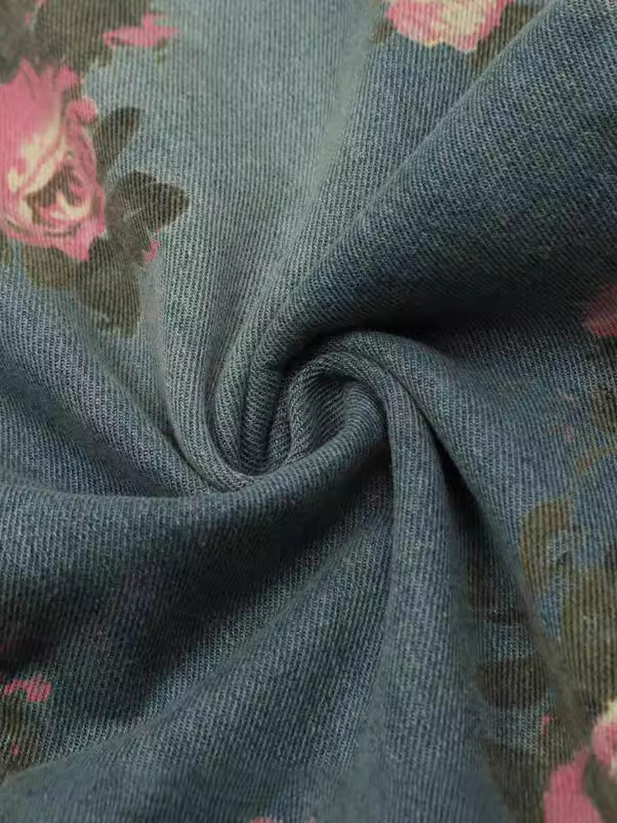 Thesupermade Floral Print Straight Jeans - 2409 - Image 11