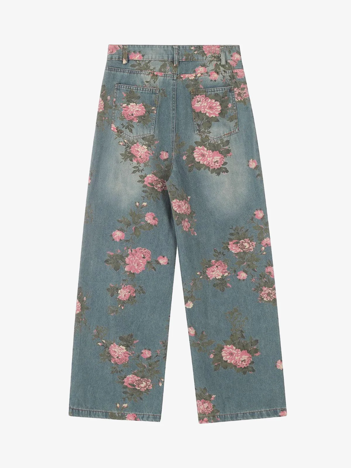 Thesupermade Floral Print Straight Jeans - 2409 - Image 6