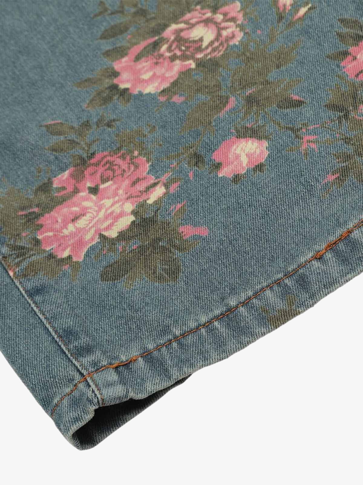 Thesupermade Floral Print Straight Jeans - 2409 - Image 9