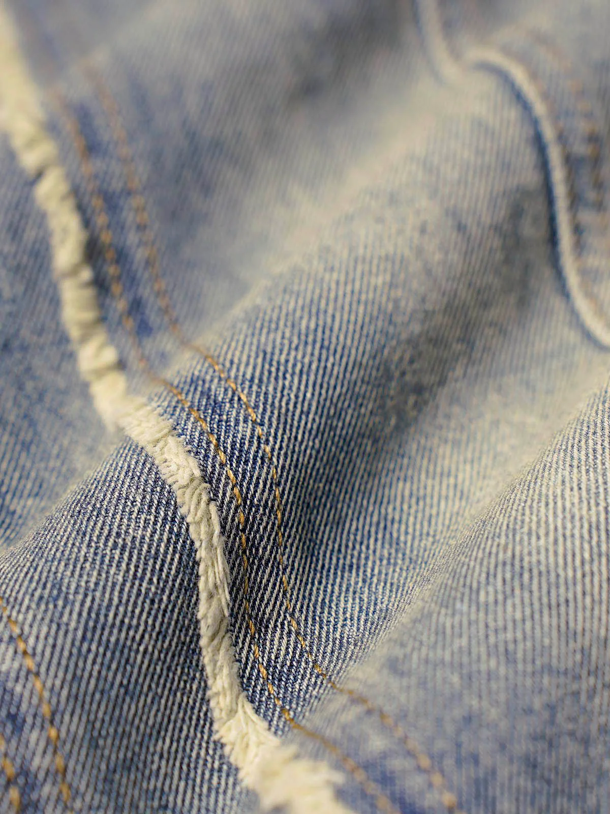 Thesupermade Washed Distressed Raw Edge Baggy Jeans - 2271 - Image 12